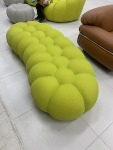 Mobilier de Salon de Luxe Canapé Tissu Velours Roche Bobois Bubble, Chesterfield Modulaire Teddy Relax avec Éponge, 3 Places - Product Image 5