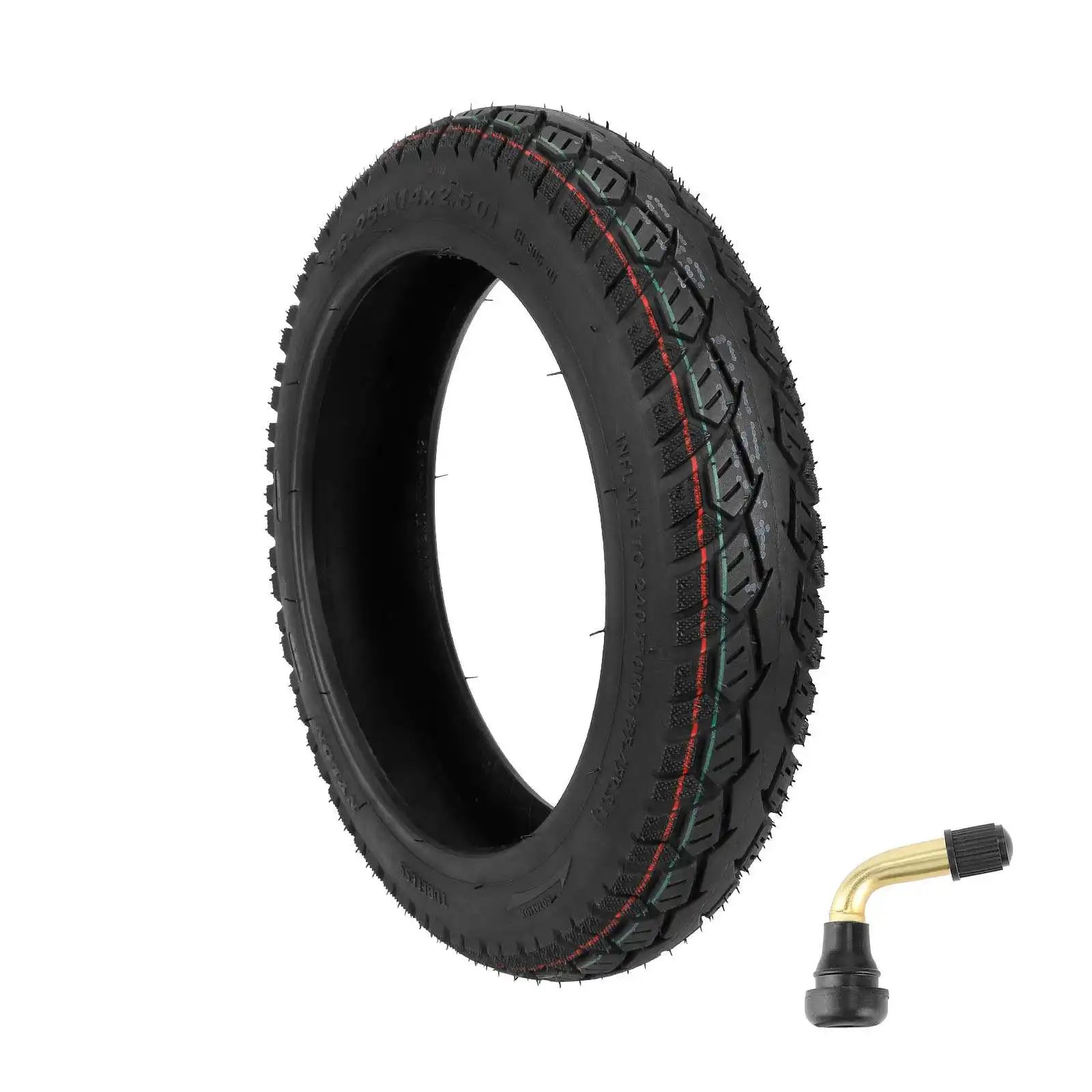 Usp 14*2.5/66-254 Tubeless Band Th805 Met Pvr50 Ventiel Elektrisch Voertuig Vacuüm Scooter Band Motorfiets Tubeless Banden