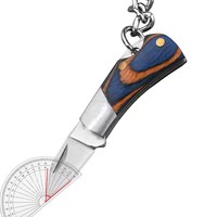 Couteau de poche pliant portable en acier inoxydable avec mini-lame, porte-clés, pendentif, pour le camping, les sacs et les cadeaux