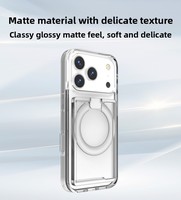 Étui magnétique mat coulissant pour cartes, en PC, avec porte-cartes intégré et béquille, coque de protection tout-en-un