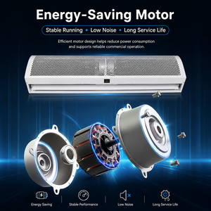 Rideau <span class=keywords><strong>d</strong></span>'<span class=keywords><strong>air</strong></span> commercial, barrière <span class=keywords><strong>d</strong></span>'<span class=keywords><strong>air</strong></span> pour porte, ventilateur à flux croisé, boîtier métallique fin, pour entrée de magasin, restaurant, hôtel - Product Image 4
