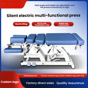 Meja Pijat <span class=keywords><strong>Chiropractic</strong></span> Elektrik yang Dapat Disesuaikan Tingginya, Peralatan Fisioterapi Otomatis - Product Image 2