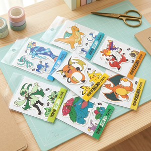 For Emblem Evolution Stickers Synthetic Paper Matte Varnishing Random Design Korean Kids Stationery School Decoration - Product Image 3