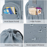 Portable grande capacité 40 oz isolé refroidisseur cordon eau boisson bouteille transporteur fronde étui sac avec poche pour téléphone
