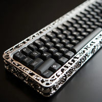 Clavier de jeu mécanique en acier inoxydable/aluminium usiné avec précision par CNC, rétroéclairage RVB, personnalisable, filaire/sans fil, ergonomique