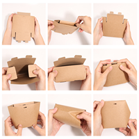 Pochettes de mariage octogonales en papier artisanal de luxe, écologiques, avec impression UV évanescente et ruban, emballage haut de gamme vide