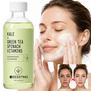 Limpiador Facial Espumoso de Kale y Té Verde, 100% Natural, Suave, Repara la Barrera Cutánea, Minimiza los Poros, OEM/ODM - Product Image 1
