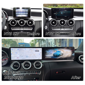 Hệ thống <span class=keywords><strong>Android</strong></span> dẫn đường <span class=keywords><strong>GPS</strong></span>, Radio ô tô màn hình kép 12.3 inch, CarPlay không dây dành cho Mercedes Benz C Class W205 GLC Class X253 - Product Image 2