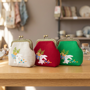 Portefeuille Unisexe Portable Élégant en Lin Imprimé Animaux Brodé à la Main, Imperméable, Style Vintage, Idéal pour les Occasions Formelles - Vente en Gros - Product Image 4