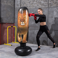 Sac de frappe gonflable en PVC épaissi avec semelle en caoutchouc, 1 kg, pour adultes et enfants, arts martiaux et fitness, vente en gros fabricant