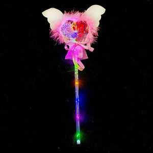 Großhandel Party Kinder Sternenhimmel Bobo-Ball Zauberstift Engelfedern glühende Zauberstöcke - Product Image 4