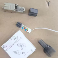 STP Cat6/Cat6A/Cat7 180 °   Conector Modular RJ45 sin Herramientas para Cable