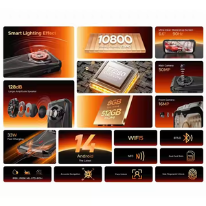 <span class=keywords><strong>DOOGEE</strong></span> S Punk <span class=keywords><strong>Pro</strong></span> 6,6 Pouces Smartphone Android 14 Étanche IP68 Octa Core 8 Go+512 Go NFC Empreinte Digitale Robuste pour Gaming - Product Image 5