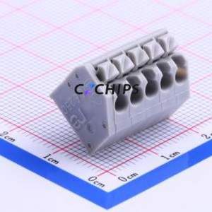 250-21-5G Spring Terminal Block Through hole Component (THT),P=3.5mm Connector 3.5mm 5 - Product Image 1