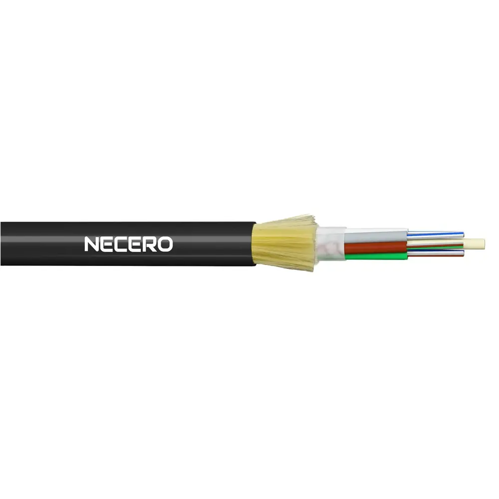 Necero 20 anni OEM Factory 12 24 48 96 144 Core antenna Drop Round Aramid Yarn Adss cavo in fibra ottica comunicazione