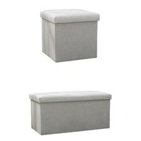 Vente en gros tabouret moderne à pieds carrés pouf pouf pouf de rangement de salon pliable avec bac cube design personnalisable