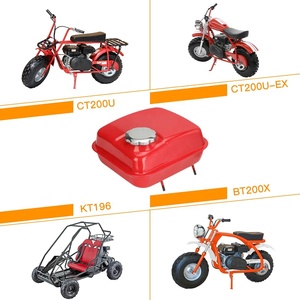 HIAORS réservoir d'essence avec <span class=keywords><strong>bouchon</strong></span> en acier inoxydable pour Predator 212cc Coleman CT200u KT196 GX160 Mini vélo Go Kart petit Clone moteur rouge - Product Image 5