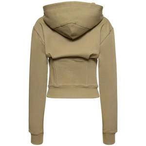 Sudadera con capucha de algodón 100% de alta calidad para invierno, forro polar, oversize, lisa, cómoda, con cremallera, para mujer, al por mayor - Product Image 2