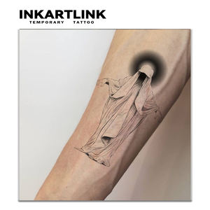 Autocollant de tatouage semi-permanent personnalisé à base de plantes, motif Saint-Esprit et Vierge, imperméable, tenue 15 jours, pour bras, hommes et femmes, vente en gros - Product Image 2