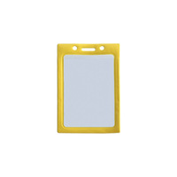 Porte-badge d'identification rigide horizontal personnalisé en PVC transparent, durable, avec fente latérale pour carte et lanières