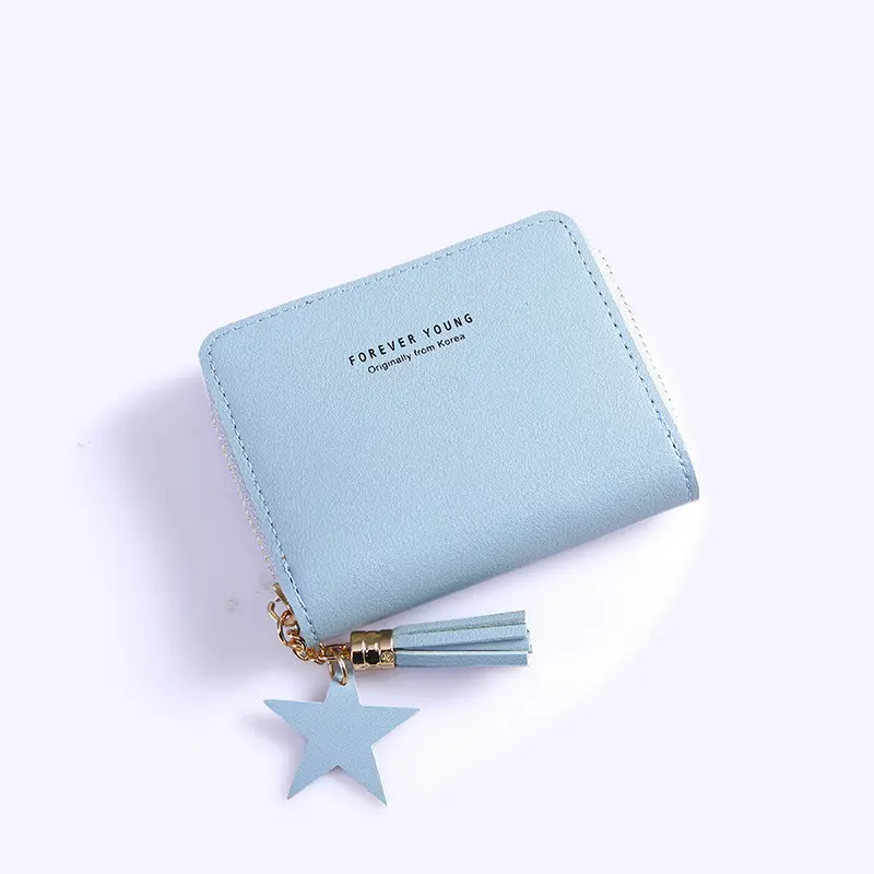 Amazon Hot Sell New Women's Wallet Short Style Cartoon Star Wallets Coin Purses Bag Girl Small Lady Wallet Credit Card holder