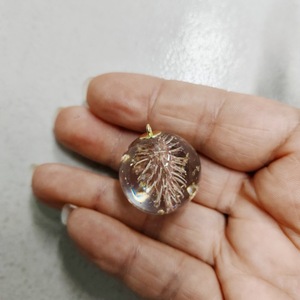 Pendentif Breloque Boule de Cristal Acrylique UV 25mm Pissenlit Feuille d'Or 8 Couleurs DIY Boucles d'Oreilles Collier Porte-clés Chaîne de Téléphone Vente en Gros OEM - Product Image 6