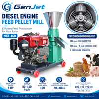 Machine à granulés diesel Extreme Power 9KL-260 35HP, nouvelle, usage commercial intensif, capacité 600kg/h