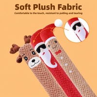 Jouet pour chien en peluche de Noël long et moelleux, couineur, en forme de bonhomme en pain d'épices, Père Noël, renne, pour le nettoyage des dents et la mastication, vente en gros, usine OEM personnalisée