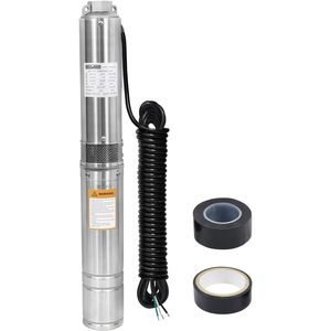 ปั๊มน้ำแบบจุ่มใต้น้ำ Wassermann 4 นิ้ว สำหรับบ่อน้ำลึก 1 แรงม้า 230 โวลต์ 33 แกลลอนต่อนาที ระยะส่งน้ำ 190 ฟุต ทำจากสแตนเลส - Product Image 1