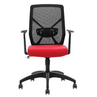 Chaise de bureau ergonomique en tissu maillé à hauteur réglable, pivotante et mobile, pour usage commercial, mobilier de salle informatique