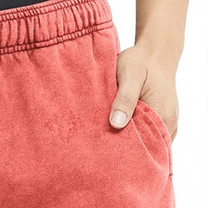 Pantalones Cortos Bermuda de Algodón de Color Sólido para Hombre, Cintura Elástica, Estilo Casual, Transpirables, con Bolsillos, Corte de Tiro Medio - Product Image 3