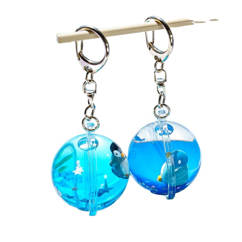 45mm Aquarium Inspired Floating Keychain Plastic