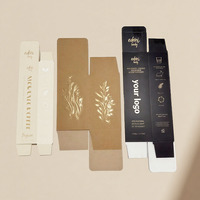 Boîtes en papier durable imprimées de logo personnalisé Tubes de brillant à lèvres transparents avec feuille d'or pour shampoing à l'huile de vernis à ongles et autres cosmétiques
