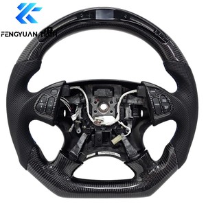 Volant de voiture sport en fibre de carbone forgée avec alcantara et éclairage LED pour <span class=keywords><strong>Honda</strong></span> Accord 7ème génération CL7 2002 2003 2004 2005 2006 2007 2008 - Product Image 3