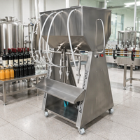 Machine de remplissage semi-automatique à double valve en acier inoxydable pour liquides, haute précision, pour bouteilles en plastique, verre ou métal, pour boissons