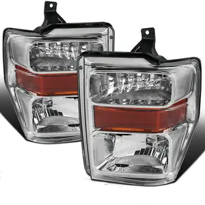 Faro Delantero Cromado para Automóvil, 7C3Z13008BA/7C3Z13008AA, para Ford F-250/ F-350/ F-450 Super <span class=keywords><strong>Duty</strong></span> 2008 2009 <span class=keywords><strong>2010</strong></span> - Product Image 1
