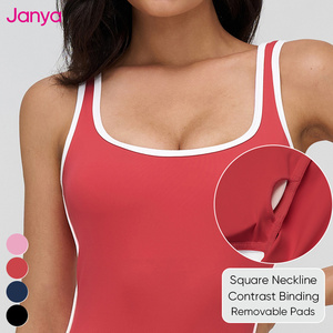 Tuta Sportiva da Allenamento Janya a Blocchi di Colore, Body e <span class=keywords><strong>Jumpsuit</strong></span> Senza <span class=keywords><strong>Schiena</strong></span> da Palestra e Fitness, Tuta Intera da Yoga per Donna - Product Image 3