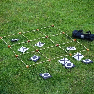 Jeu familial géant Tic Tac Toe de 90 cm, jeu de lancer de sacs de farine <span class=keywords><strong>en</strong></span> plein air, jeu géant <span class=keywords><strong>en</strong></span> <span class=keywords><strong>bois</strong></span> pour la cour, le jardin et le camping - Product Image 1
