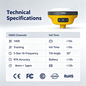 เครื่อ<span class=keywords><strong>ง</strong></span>รับสัญญาณแบบพกพา Hi-target V200 RTK รอ<span class=keywords><strong>ง</strong></span>รับ Multi-GNSS มาตรฐาน IP68 ปรับกำลั<span class=keywords><strong>ง</strong></span>ไฟได้ 0.5W-2W สำหรับ<span class=keywords><strong>ง</strong></span>านสำรวจและทำแผนที่ - Product Image 5