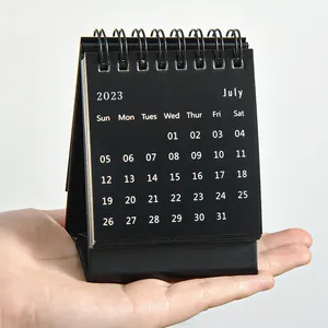 Produsen Grosir Kalender Lipat Mini Lucu Kustom 3.5X6 Kalender Saku Kecil 2023 dengan Logo Penuh Warna