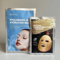 Un masque auto-chauffant supraconducteur en or 45 ° Anti-âge raffermissant Lifting molécule d'hydrogène chauffant masque en or soins de la peau