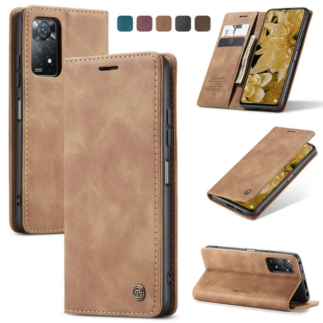 CaseMe 2024 Wallet Holder for Redmi Note 13 Phone Case Magnetic Luxury Kickstand Leather Cellphone Case for Redmi Note 13 13Pro