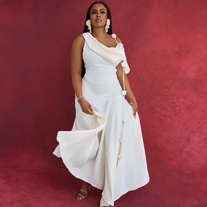 Son tasarım yaz rahat kapalı omuz Slim Fit kayış fantezi parti gece elbisesi kadınlar zarif resmi kadın elbiseler - Product Image 5