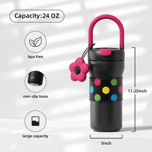 Taza Termo de Café con Revestimiento Cerámico, Doble Boquilla, Aislada, de Acero Inoxidable, para Oficina y Viajes, OEM - Product Image 3