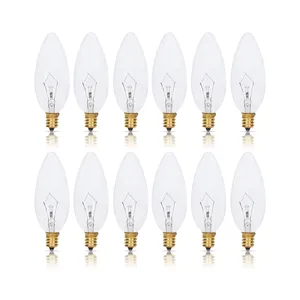 25W 40W 60W E12 120V B10 CTC Clear Incandescent Light Bulbs C32 Chandeliers/Pendants/Fireplace/Ceiling Fan Lights Candle Bulbs