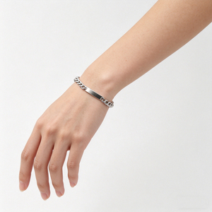 Bracelet Hip-Hop Géométrique en Acier Inoxydable pour Homme, Chaîne Curb NK Tendance, Barre Courbe Gravable, Bijoux de Mode pour Fiançailles, Vente en Gros - Product Image 5