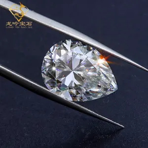  Longyin Đá Quý Nhà sản xuất moissanite Pear cut bán buôn DEF moissanite đá Loose moissanite kim cương