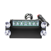 Nouvelles lumières de tableau de bord de voiture à 6 LED de 8 pouces, étanches IP65, lumières stroboscopiques d'avertissement, lumières de secours de circulation, lumières clignotantes de pare-brise, ventouse 12V
