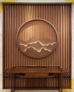 El Panel Divisor de Pared de Acero Inoxidable Más Popular con Patrón 3D Dorado, Panel Divisor de Pared Metálico, Separador de Ambientes - Product Image 5