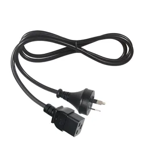 220V 10A Australia Plug Set H05vvf Power Cord 6Ft Black And White Aus 3 Pin To C19 Female Cable For Ups Pdu